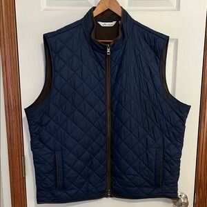 Peter Millar Navy Quilted Vest